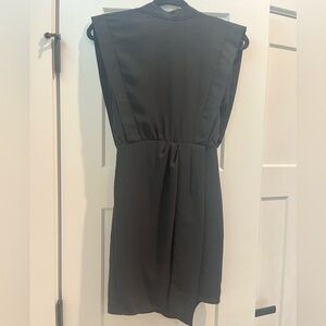 Black Shoulder Pad Dress